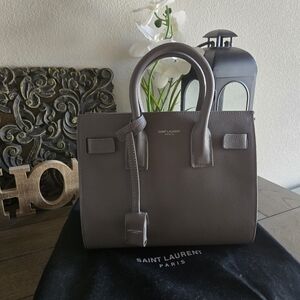 St Laurent Purse Gray Color.